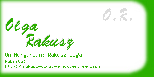 olga rakusz business card